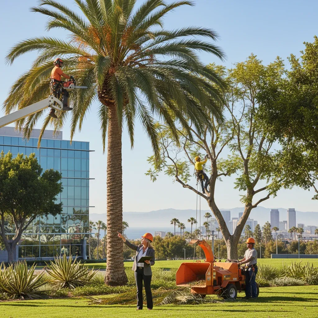 Branch Pro San Diego crew performing commercial tree service on a large property.
